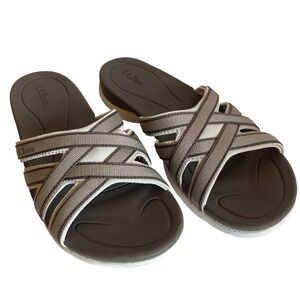 L.L.Bean Women's Boothbay Slide Sandals Size 8M Sporty Comfort Nylon‎ Webbing
